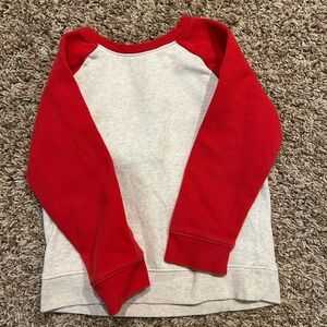 Red and Gray Kids Raglan Sweatshirt